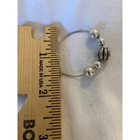 Earrings Dangly Round Hoop Vintage Silver Look  Boho Lightweight Trendy Casual - Picture 3 of 5